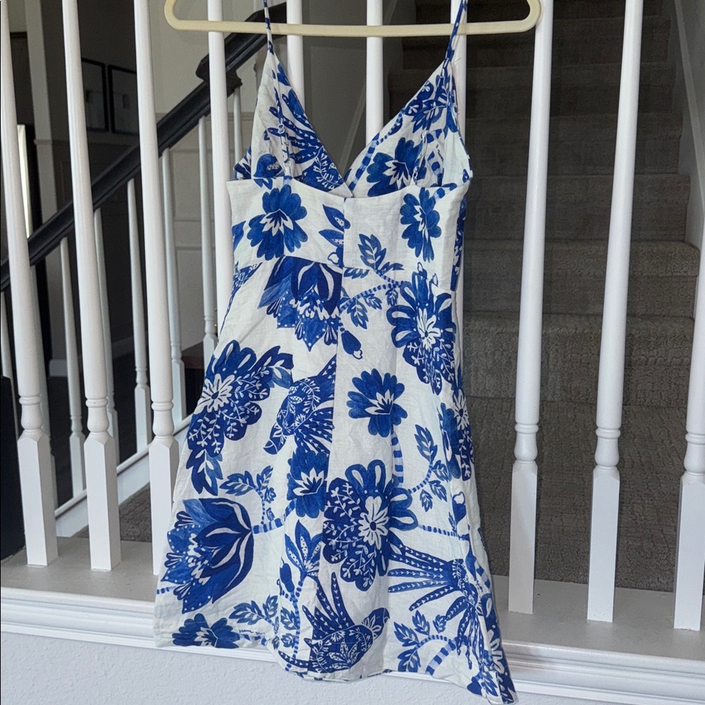 Farm Rio off-white floral birds Euroflax mini dress size XS - Picture 4 of 4